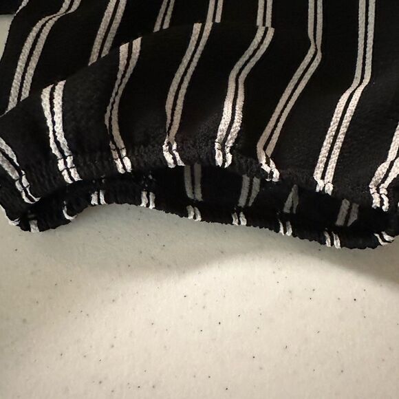 Charming Charlie Black and white striped top - Picture 8 of 8